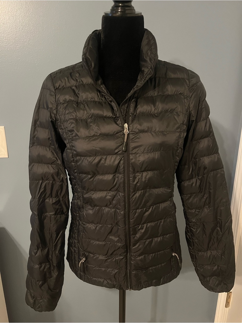 Women’s 32 Degrees Black Quilted Lightweight Down & feather Puffer Jacket sz XS